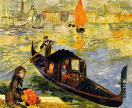 Venetian Gondola 1881 - Pierre-Auguste Renoir painting on canvas